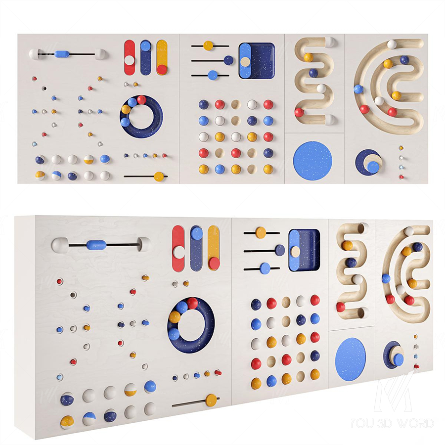 Interactive game board panel for a children 39s room